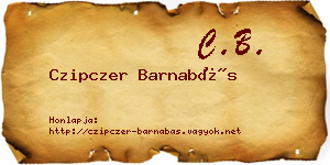 Czipczer Barnabás névjegykártya
