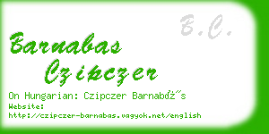 barnabas czipczer business card